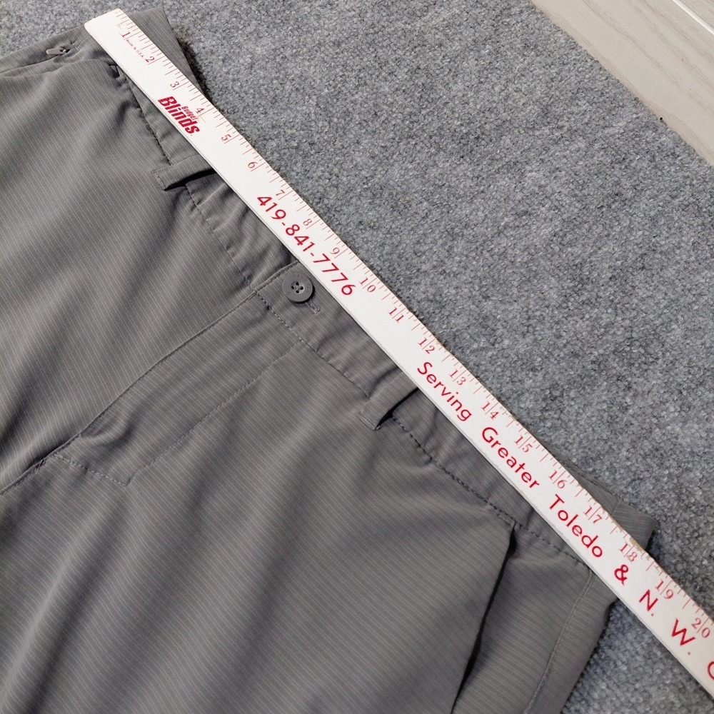 Hang Ten Hybrid Shorts Striped Casual Athletic Golf Size 36 Gray Surf Board - Picture 6 of 10